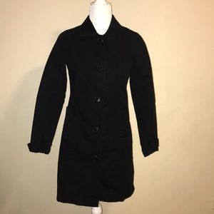 Old Navy Trench-coat Black Extra Small